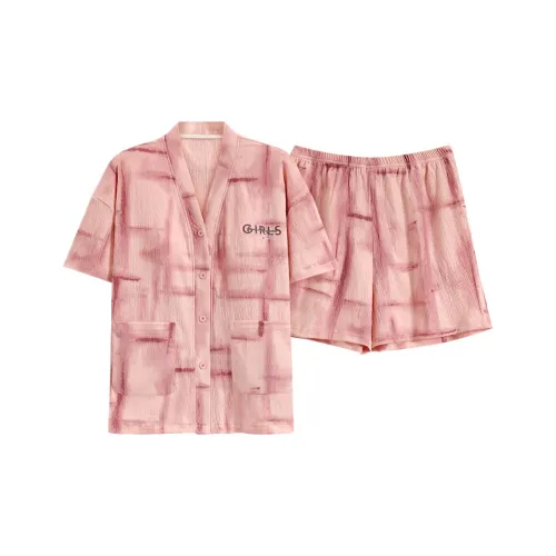 The Story Of The Flower Season Пижамный комплект Женские Темно-розовый