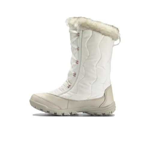 DECATHLON Устойчивые к истиранию амортизаторы для колен Высокие сноубутсы Женские Белые