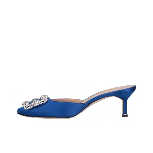 MANOLO BLAHNIK Домашние тапочки Женские Темно-синий