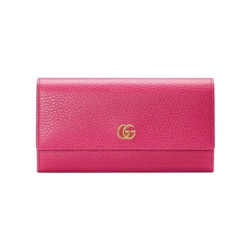 GUCCI GG Marmont Кожа Кошелек Женский Фуксия