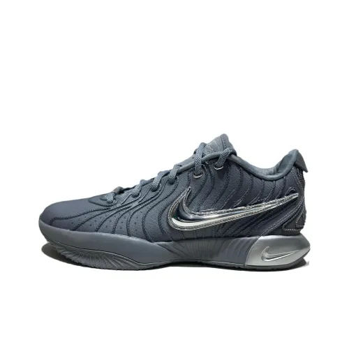 Nike Lebron 21 Баскетбольные кроссовки MID Топ Серебристо-серый Унисекс