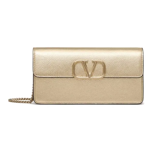 Valentino Vlogo Телячья кожа Ручная Сумка через плечо Сумка на плечо Женская Золотая