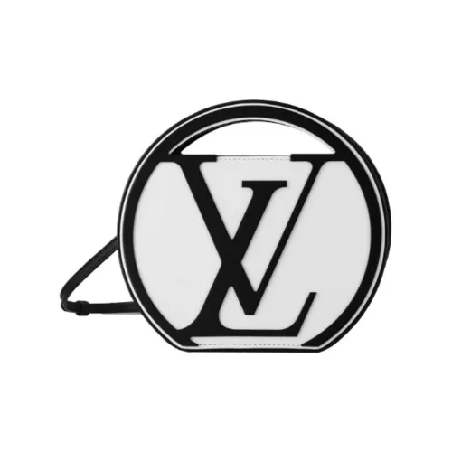 LOUIS VUITTON Сумка через плечо из коровьей кожи маленькая сумка белая и черная