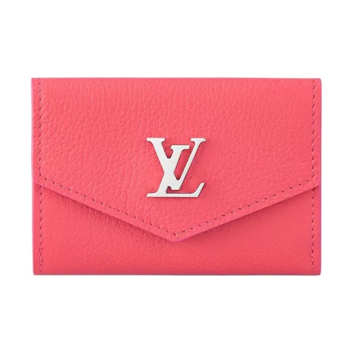 LOUIS VUITTON Телячья кожа с рельефным узором Кошелек Мини Женский Розовый