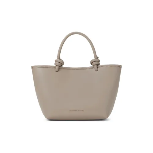 CHARLES KEITH ПУ (полиуретан) Корзинка-сумка Тоут Сумка Сумка для покупок Портативная Сумка через плечо Сумка через плечо Средний Женская Тауповая