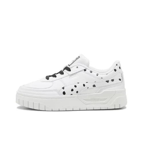 PUMA Cali Dream Далматинец Амортизация Износостойкий Низкий Топ Скейтборд Кроссовки Женские Белый Черный