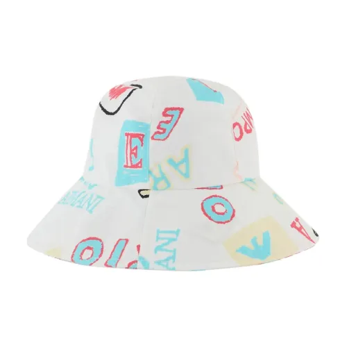 EMPORIO ARMANI Детские Белые Панамы из хлопка