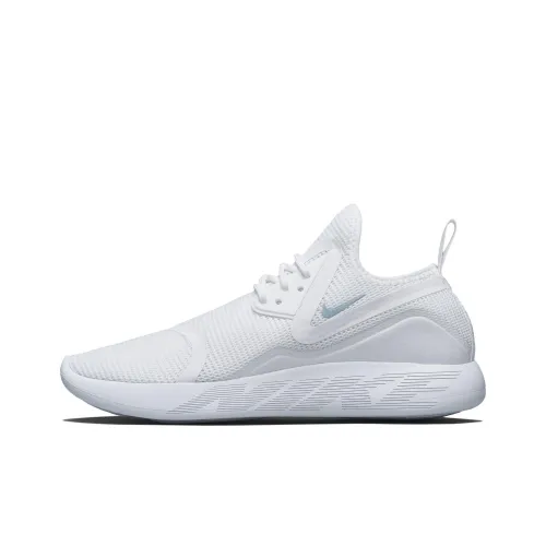 Nike LunarCharge Дышащий и Легкий Низкий Топ Беговые Кроссовки Унисекс Белый