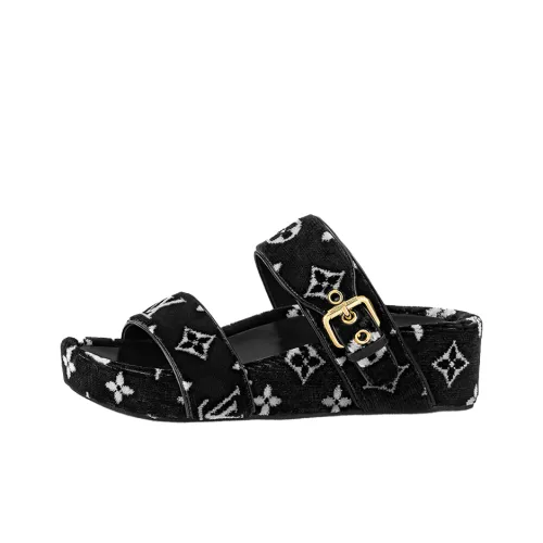 LOUIS VUITTON Jumbo Flatform Стильные Сандалии Женские