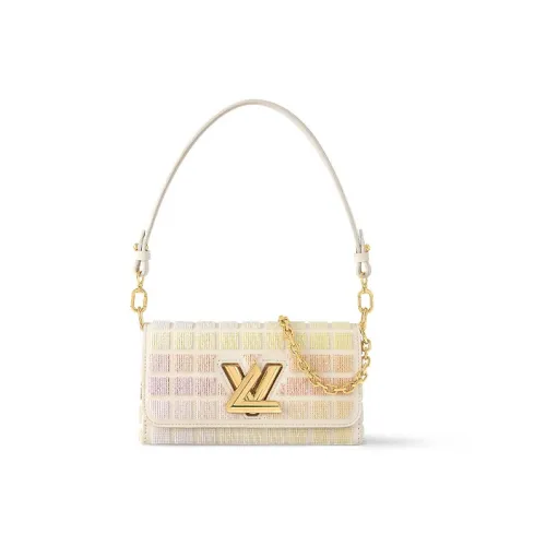 LOUIS VUITTON Twist Кожа Сумка Сумка через плечо Сумка через плечо Женская Белая и Многоцветная