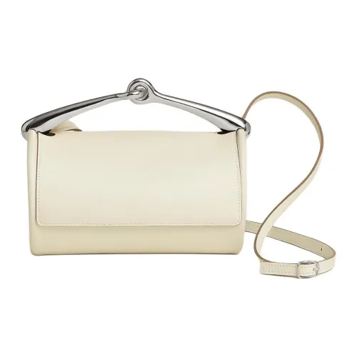 HERMES Maximors Swift Телячья кожа Сумка через плечо Сумка на плечо Женская I2 Nata Кремово-белый