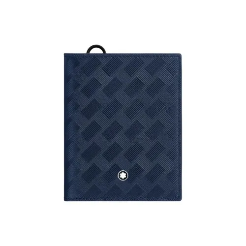 MONTBLANC Кожа Кошелек Мужской Ink Синий
