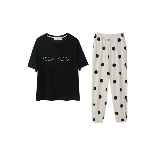 Huggy Kissy Пижамный комплект Женские Таинственный черный