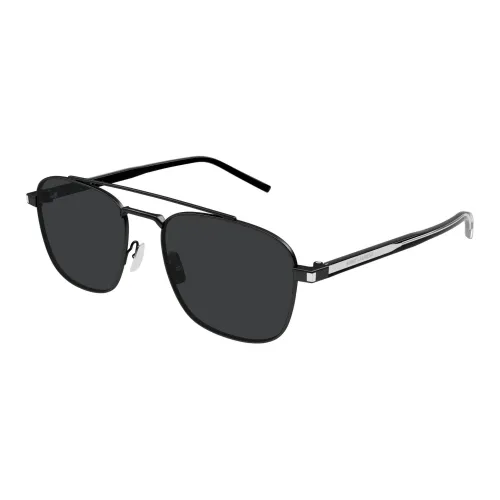 SAINT LAURENT OVAL SUNGLASSES Унисекс Черный