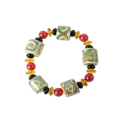 South Asia Браслеты из нефрита с камнем "Кошачий глаз" Унисекс