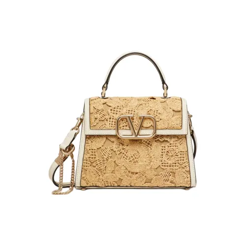 Valentino Синтетическая Рафия Одно Плечо Сумка Маленькая Женская Айвори