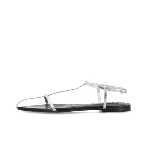 JIL SANDER one Ремень Сандалии Серебряный Женские