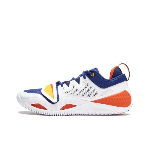 LINING Rage 2 Баскетбольные кроссовки Low Топ Белый, Синий и Оранжевый Мужской
