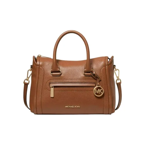 MICHAEL KORS Carine Litchi Grain Кожа Плечо Сумка через плечо Сумка Большая Женская Кожа Коричневая