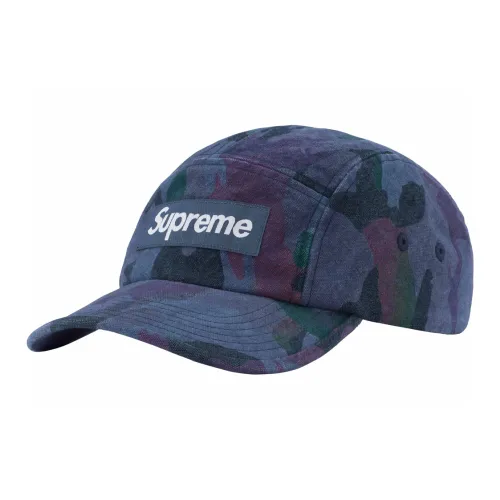 Supreme 100% хлопковый холст Кепки Унисекс Синий