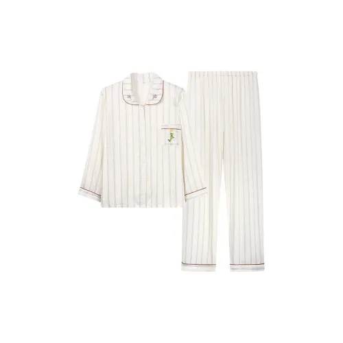 Сон Pajama Комплект Женский Весенний Осенний Верхняя одежда Готовая