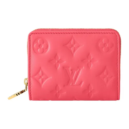 LOUIS VUITTON Кошелек из овечьей кожи женский розовый небесный