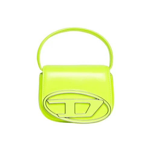 DIESEL Телячья кожа Через плечо Одно плечо Сумка Детский Флуоресцентный Желтый