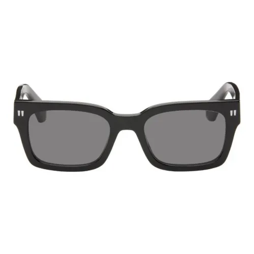 OFF Белый Ацетат Прямоугольные Солнцезащитные очки Мужские Черные