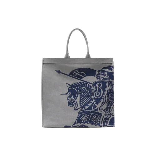 Burberry Хлопок с Полиэстером Тоут Сумка Сумка для покупок Сумка на плечо Сумка Большая Мужская Рыцарь Синий