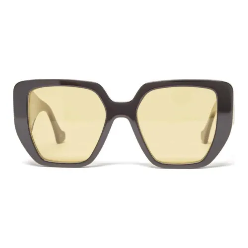 GUCCI Ацетат Нерегулярная форма Солнцезащитные очки Женские Черный