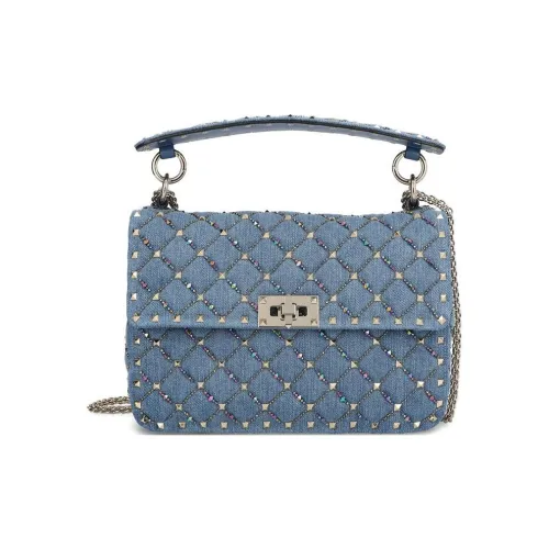 Valentino Хлопок Через плечо Сумка Женская Синяя