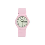 Розовый чехол, ночное свечение, циферблат, розовая полоска