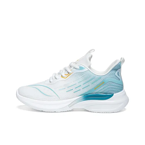 Warrior Студенческая Беговая Обувь Дышащая и Легкая Низкий Верх Повседневная Мужская Белый Haze Синий