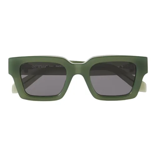 OFF Белый Квадратные Солнцезащитные очки Мужские Зеленые