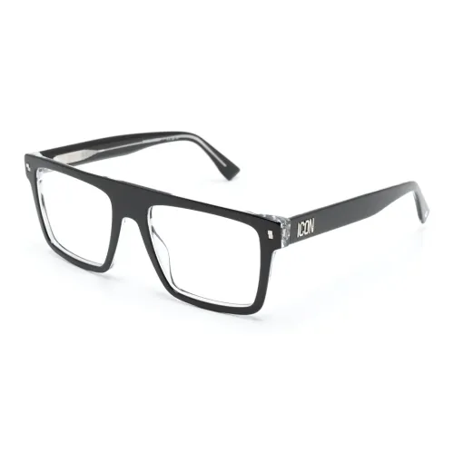 DSQUARED 2 Ацетат Прямоугольные Оправы для очков Мужские Черные