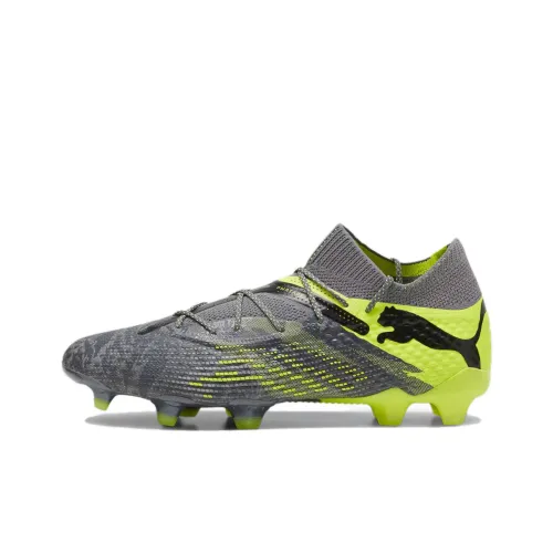 PUMA AG Искусственная трава FG Твердый грунт Амортизация Износостойкие футбольные бутсы Мужские Серый Зеленый