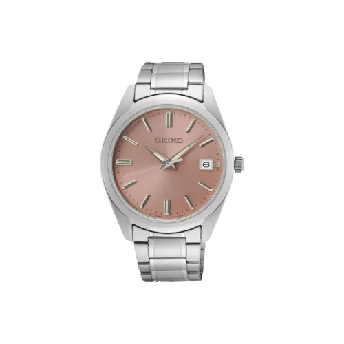 SEIKO Кварцевый механизм нержавеющая сталь ремешок женские часы розовый циферблат часы SUR523P1
