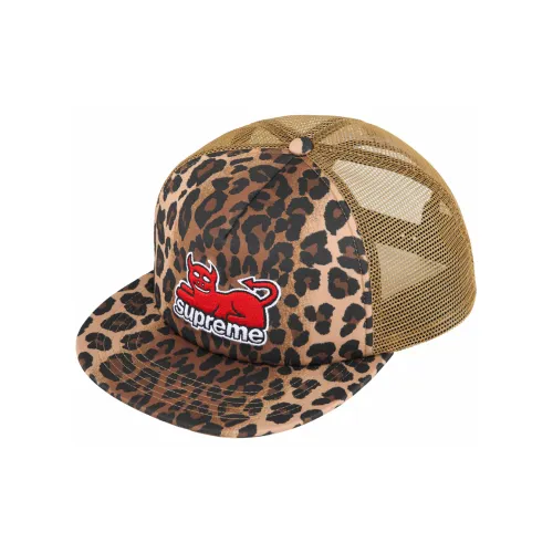 Supreme x Toy Machine Полиэстер Кепки Унисекс Умбра