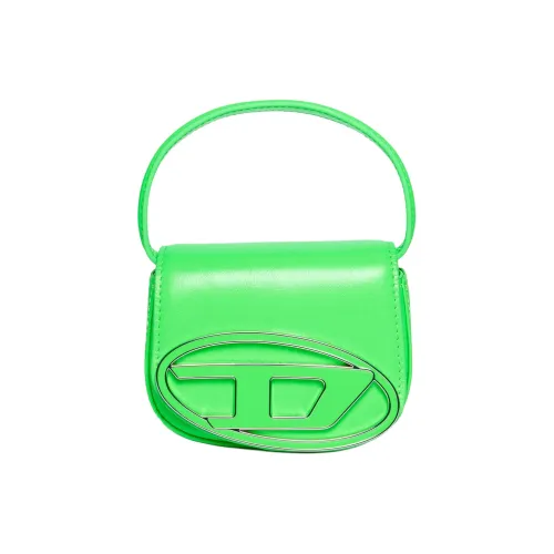 DIESEL Телячья кожа Ручная сумка Сумка через плечо Сумка на плечо Мини Детский Неоново-зеленый