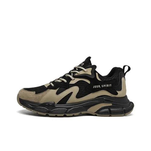 JEEP SPIRIT Износостойкий Дышащий Легкий Низкий Топ Повседневная Обувь Мужская Графитовый Черный