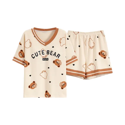 The Story Of The Flower Season Пижамный комплект женский абрикосовый