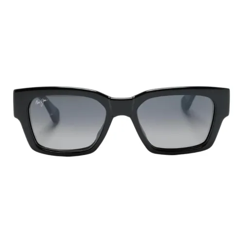 Maui Jim Квадратные Солнцезащитные Очки Унисекс Черные