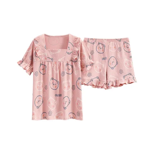 The Story Of The Flower Season Пижамный комплект женский розовый красный