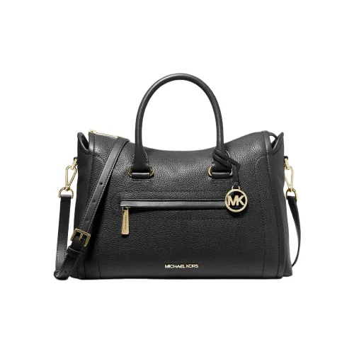 MICHAEL KORS Carine Litchi Grain Leather Large Women's Black