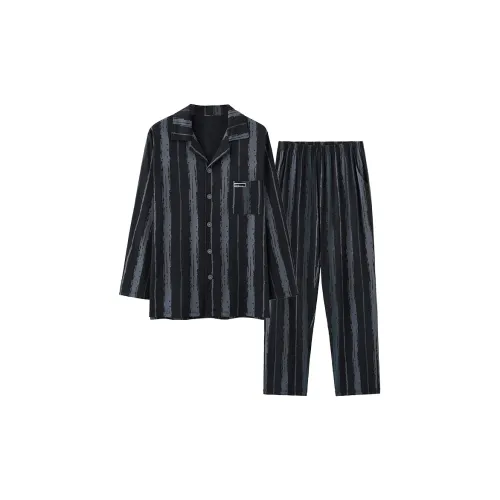 White Ran Пижамный комплект Мужской Черный Серый