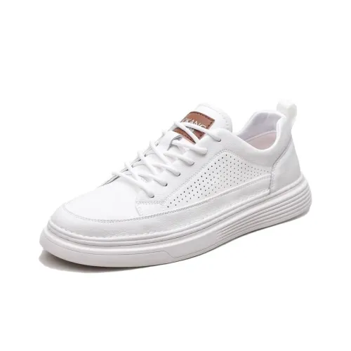 AOKANG Cut Out Белый Кроссовки Дышащий Низкий Топ Кроссовки для скейтбординга Мужской Белый