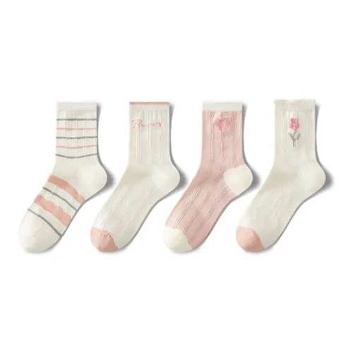 NAIER Высокие носки Женские 4 пачки Цветочный Anniversaries And Reflections