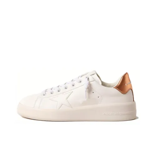 Golden Goose Purestar Скейтборд Кроссовки Низкие Белый Бронза Ласточкин хвост Женские