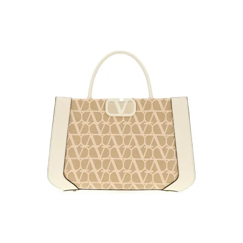 Valentino Кожа Сумка Женская Бежевая