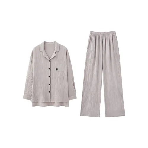 Tianmicat Silent Wind series Пижамный комплект Женская серебряная Песочно-серый